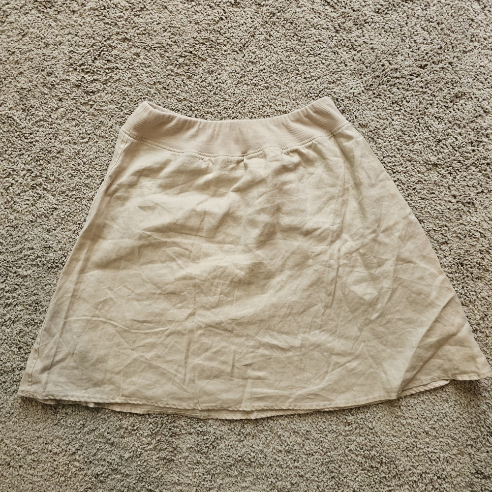 Calvin Klein Tan Canvas Cotton Skirt